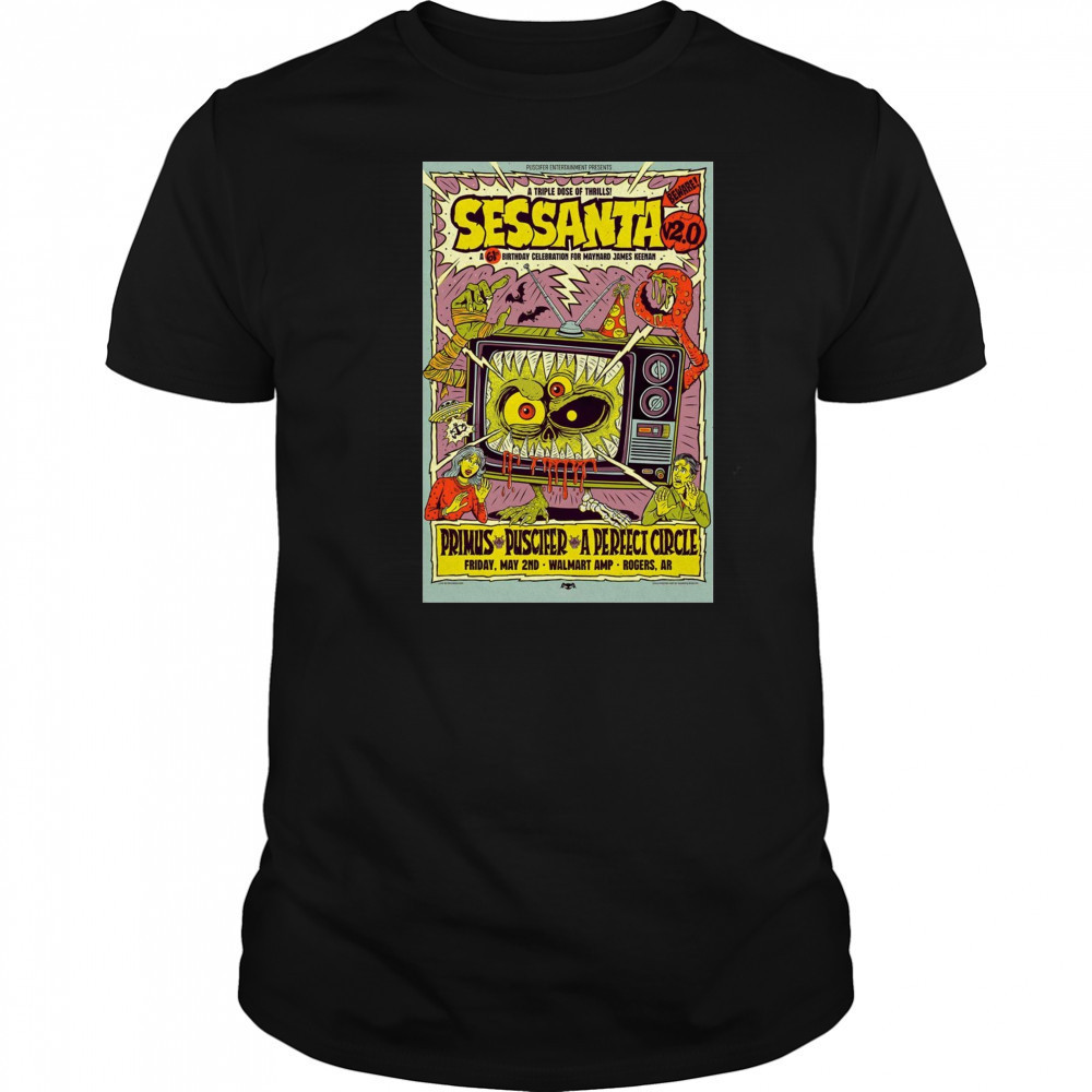 Sessanta V 2.0 Primus Puscifer and A Perfect Circle Walmart AMP Rogers AR Friday May 2 2025 Tour t-shirt
