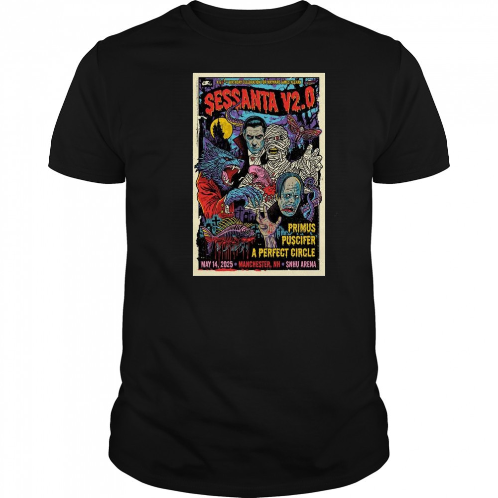 Sessanta V2.0 SNHU Arena Manchester, NH May 14 2025 Tour t-shirt