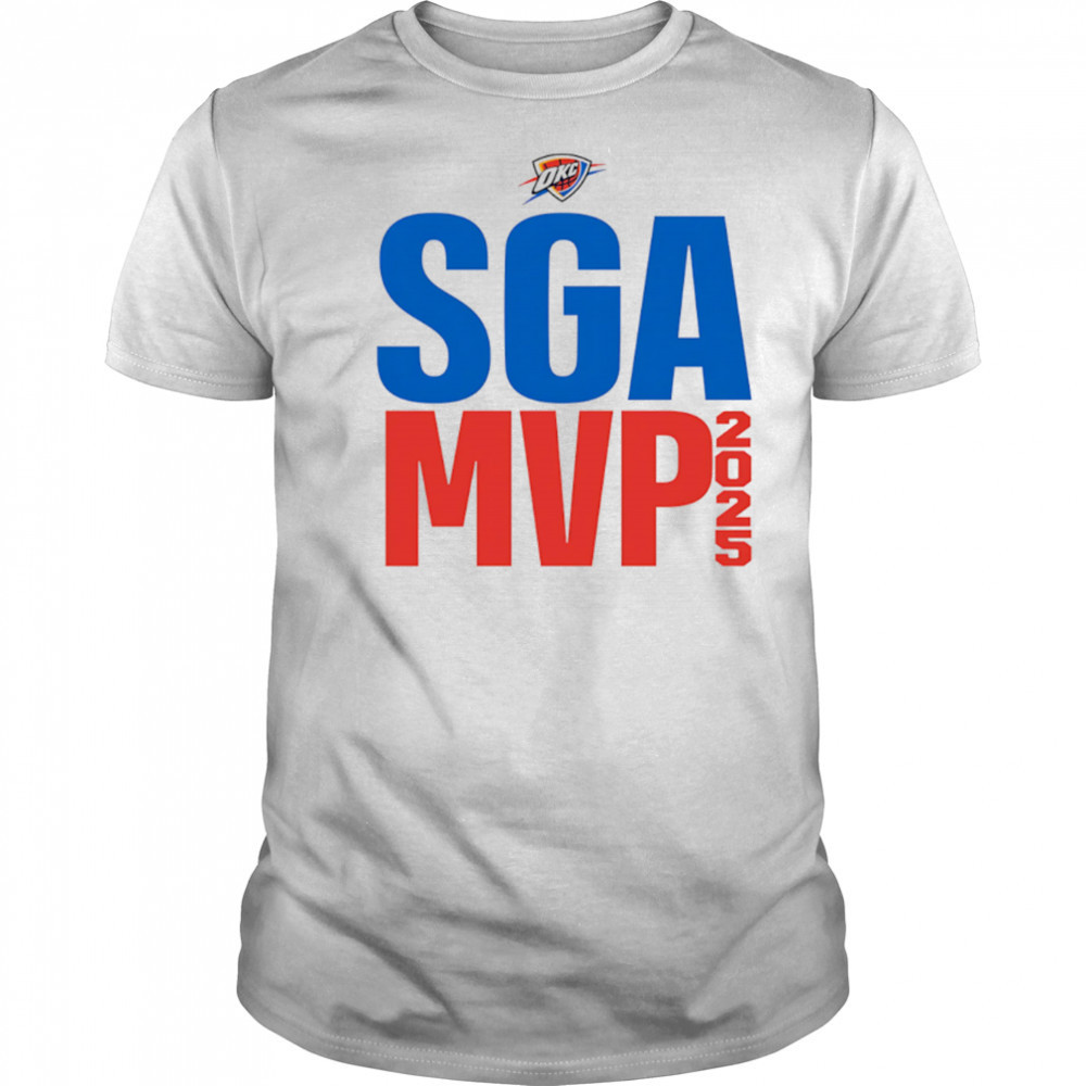 SGA MVP 2025 Shai Gilgeous-Alexander Thunder shirt
