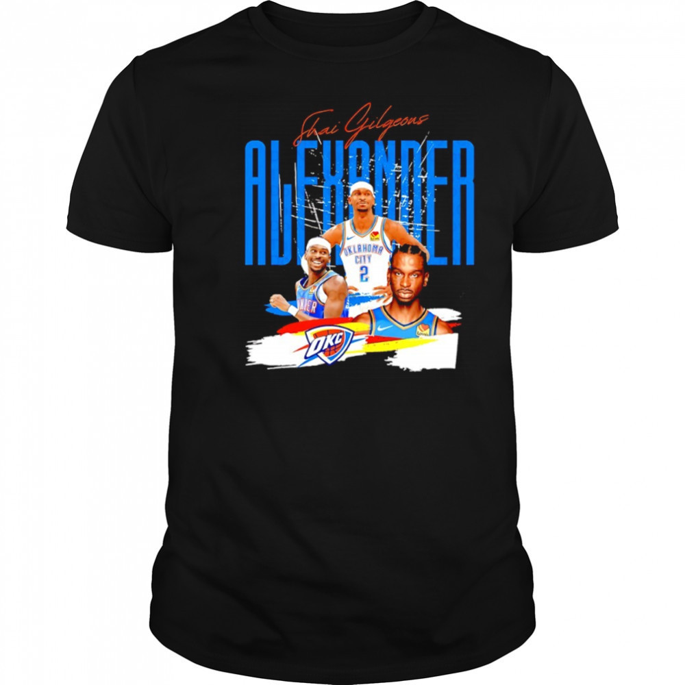 Shai Gilgeous-Alexander Oklahoma City Thunder MVP NBA Basketball graphic shirt