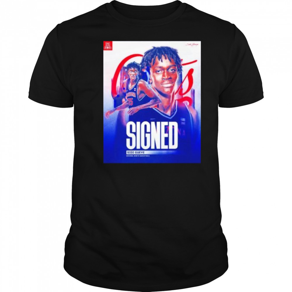 Signed Sidi Gueye Arizona Wildcats men’s basketball shirt