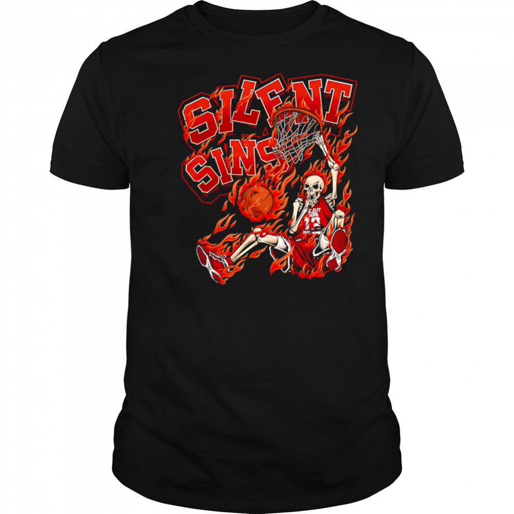 Silent Sins skeleton basketball Miami Heat shirt
