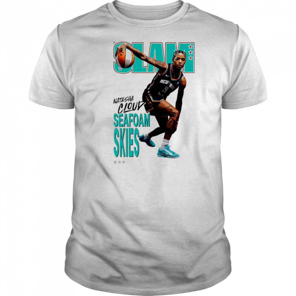 Slam Natasha Cloud seafoam skies shirt