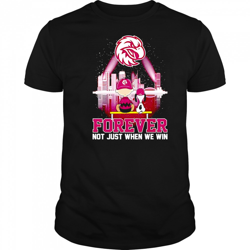 Snoopy and Charlie Manly Warringah Sea Eagles forever not just when we win shirt
