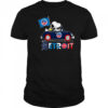 Snoopy And Woodstock Driver Car Detroit City Sports Tigers Lions Pistons And Red Wings