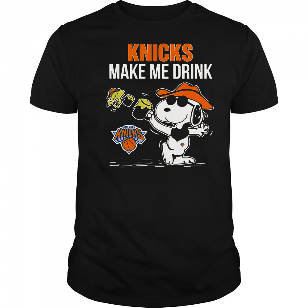 Snoopy And Woodstock New York Knicks Make Me Drink T-Shirt