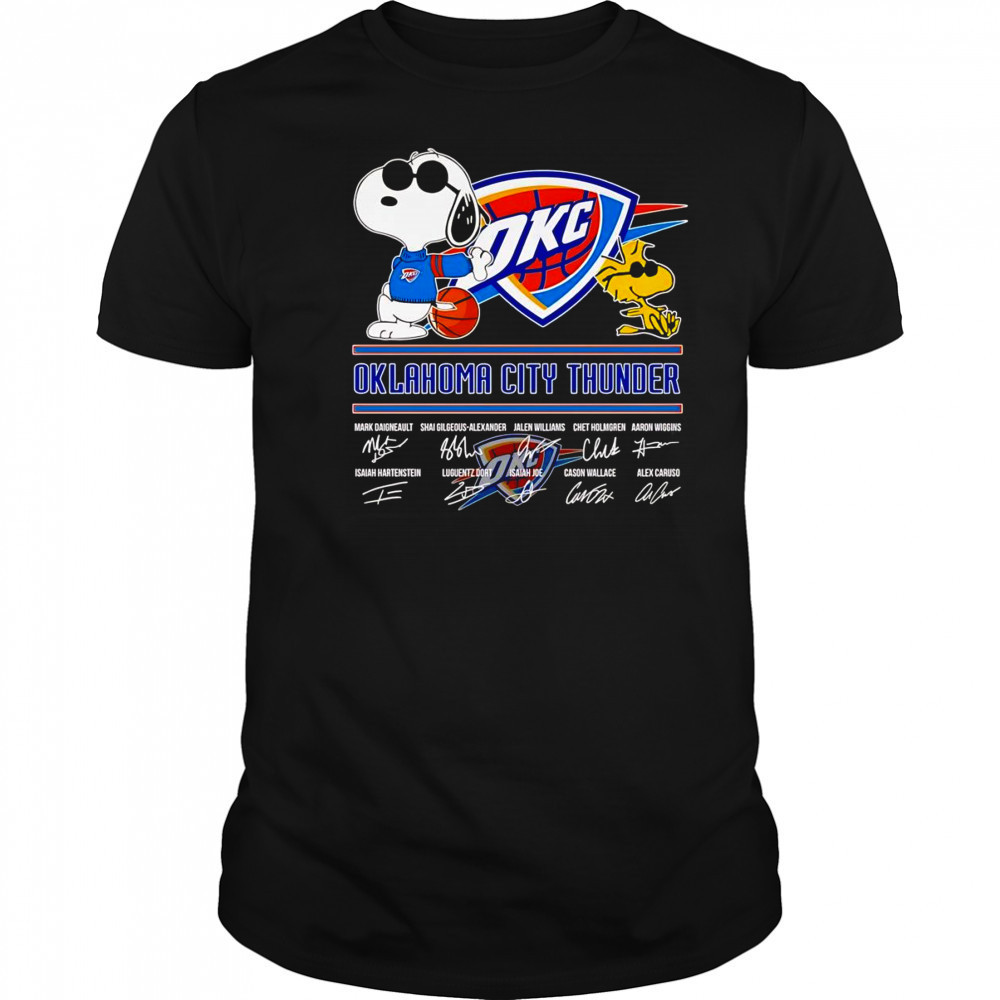 Snoopy and Woodstock Oklahoma City Thunder signature shirt