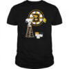Snoopy And Woodstock Painting Boston Bruins Logo shirt