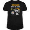 Snoopy And Woodstock Pittsburgh Steelers Make Me Drink T-Shirt