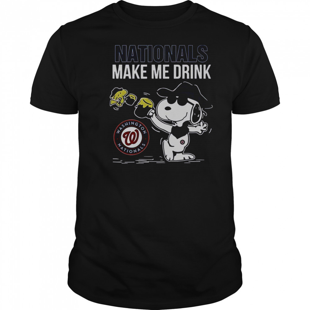 Snoopy And Woodstock Washington Nationals Make Me Drink T-Shirt