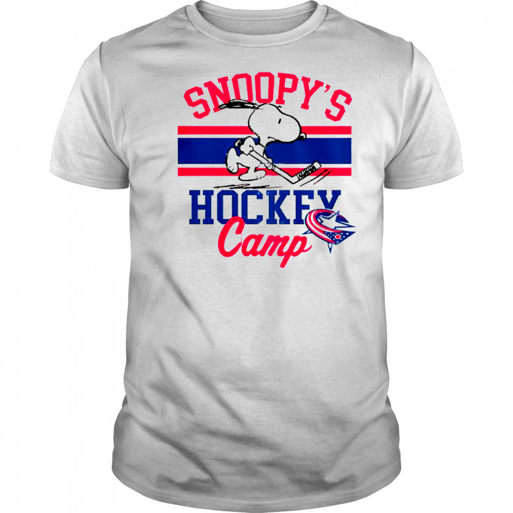 Snoopy Columbus Blue Jackets Snoopy’s Camp Snoopy NHL All Teams T-Shirt