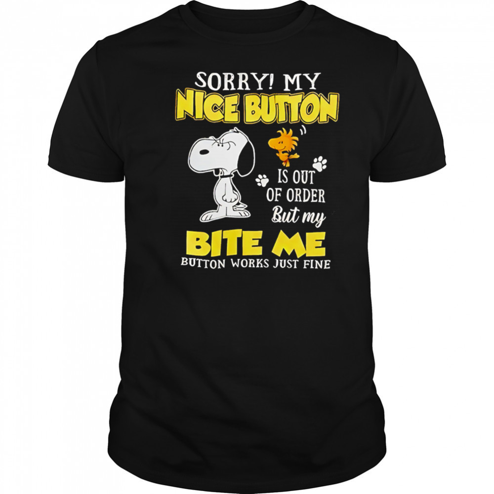Sorry My Nice Button Is Out Of Order shirt