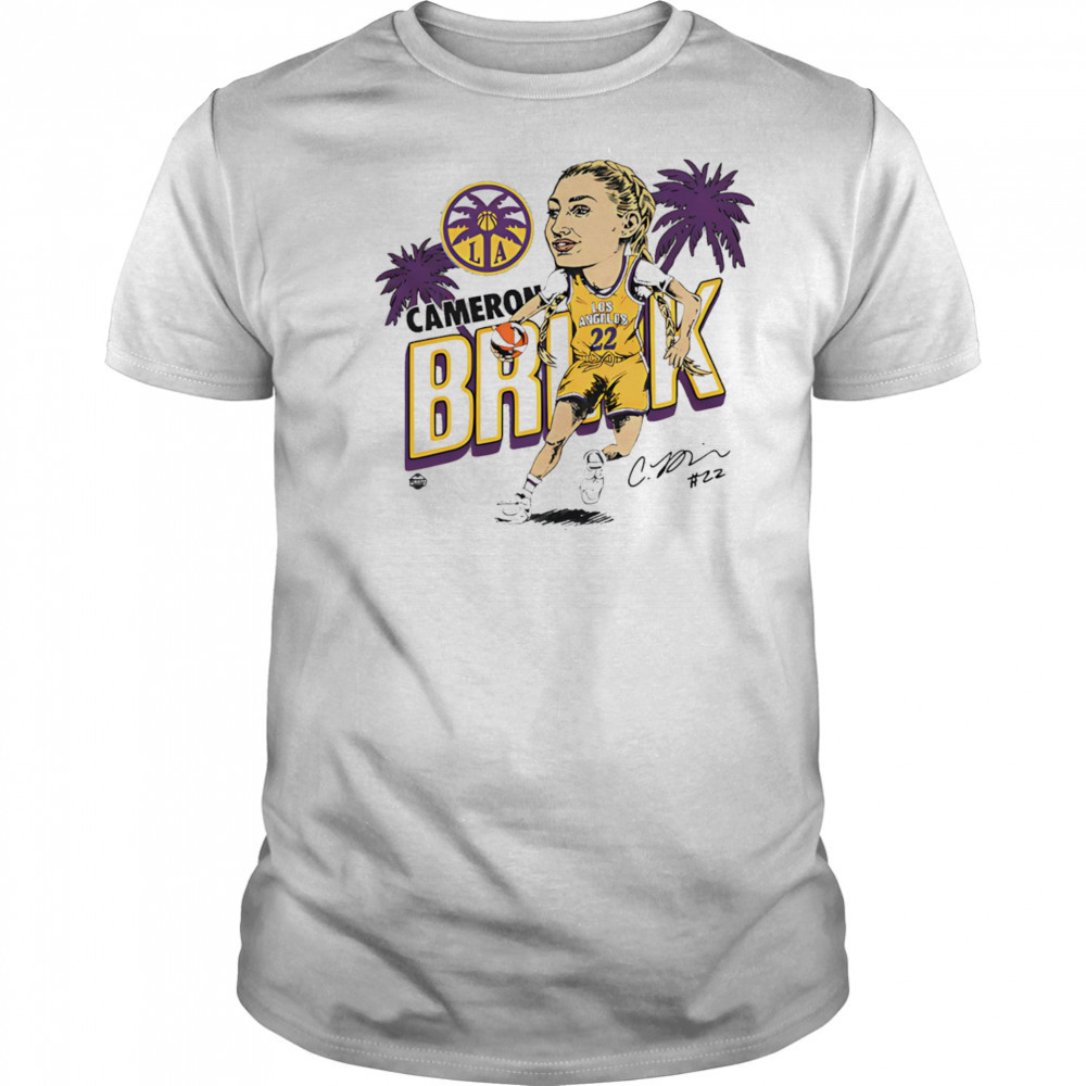 Sparks Cameron Brink caricature signature shirt