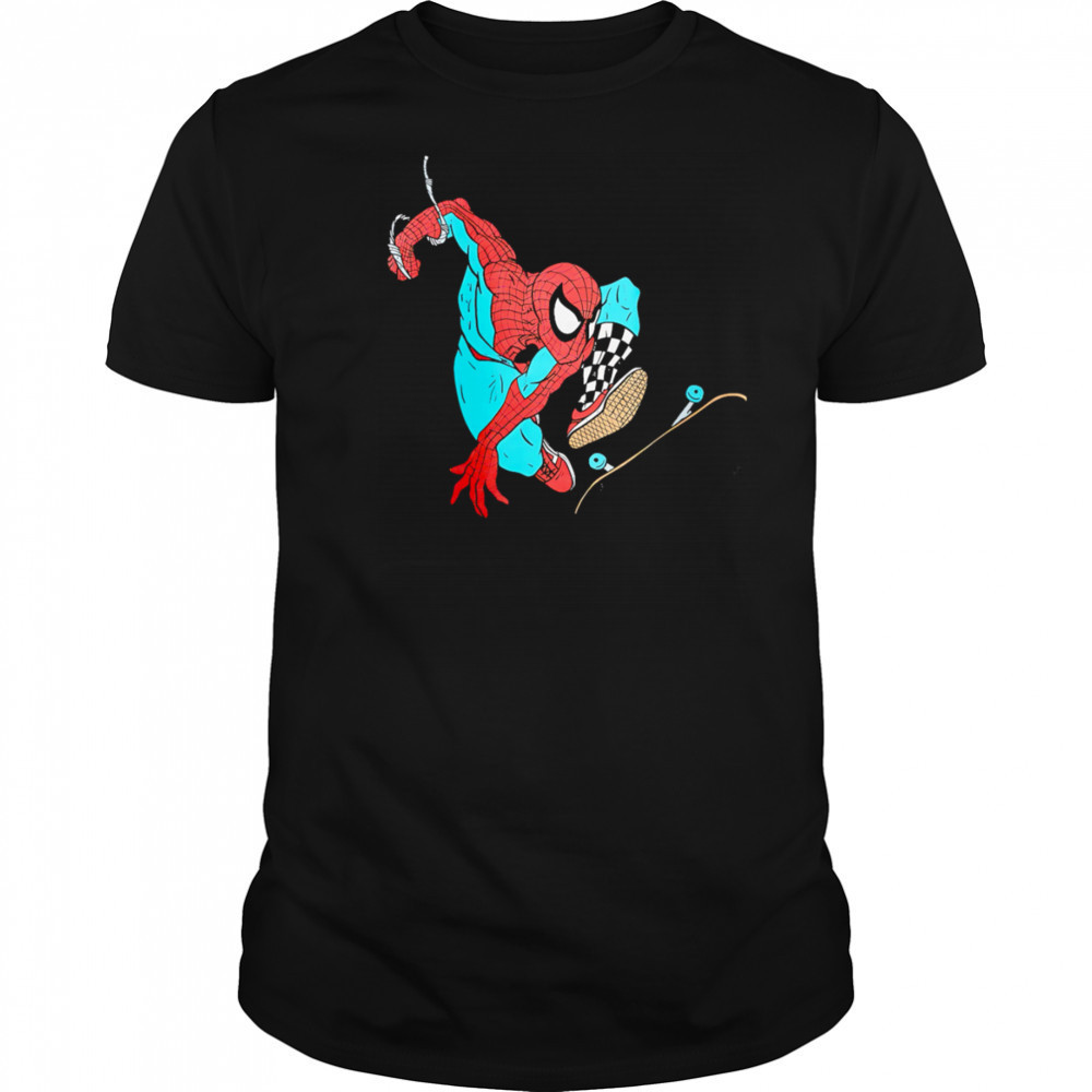 Spider-Man roller skating shirt
