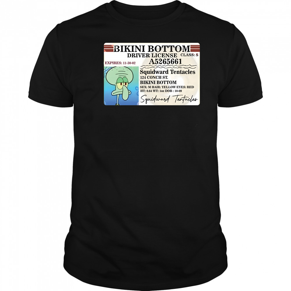 Squidward bikini bottom driver license