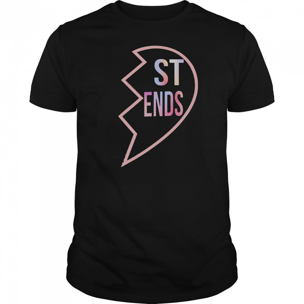 St End Bff 1 Heart In 2 Best Friends Matching 2nd Part T-Shirt