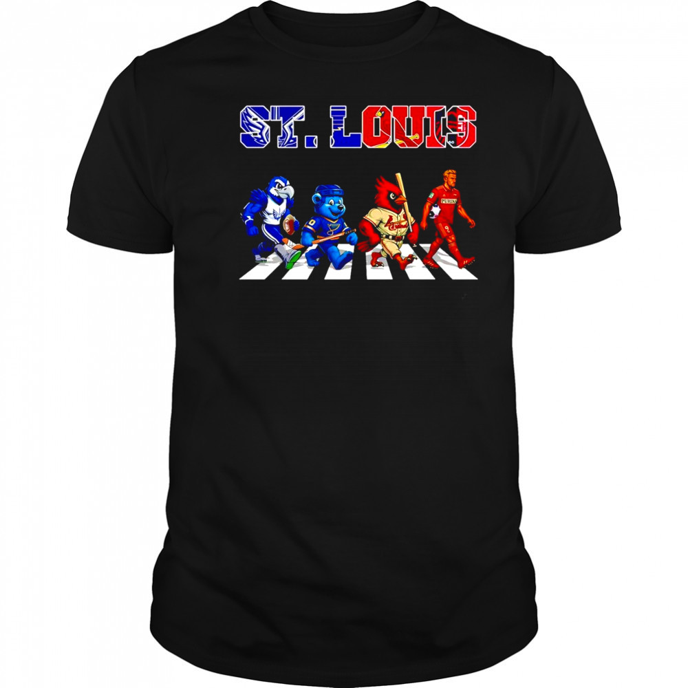 St. Louis sports Abbey Road mascot shirt