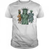 Statue of Liberty principle over party shirt