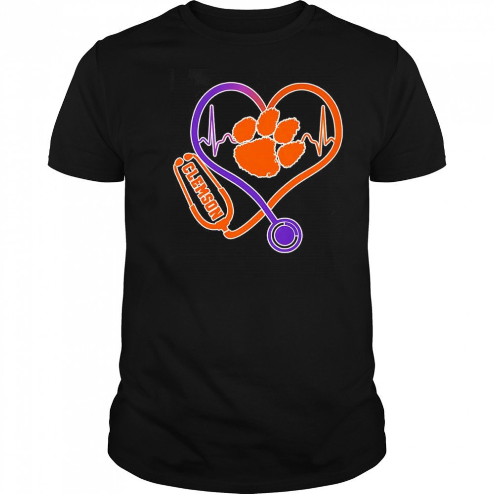 Stethoscope heart Clemson Tigers shirt