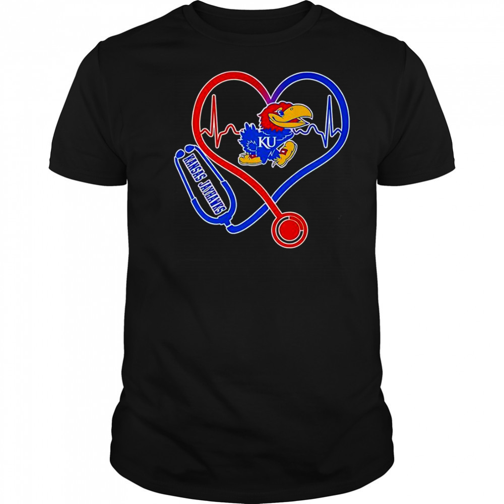 Stethoscope Heart Kansas Jayhawks T-Shirt