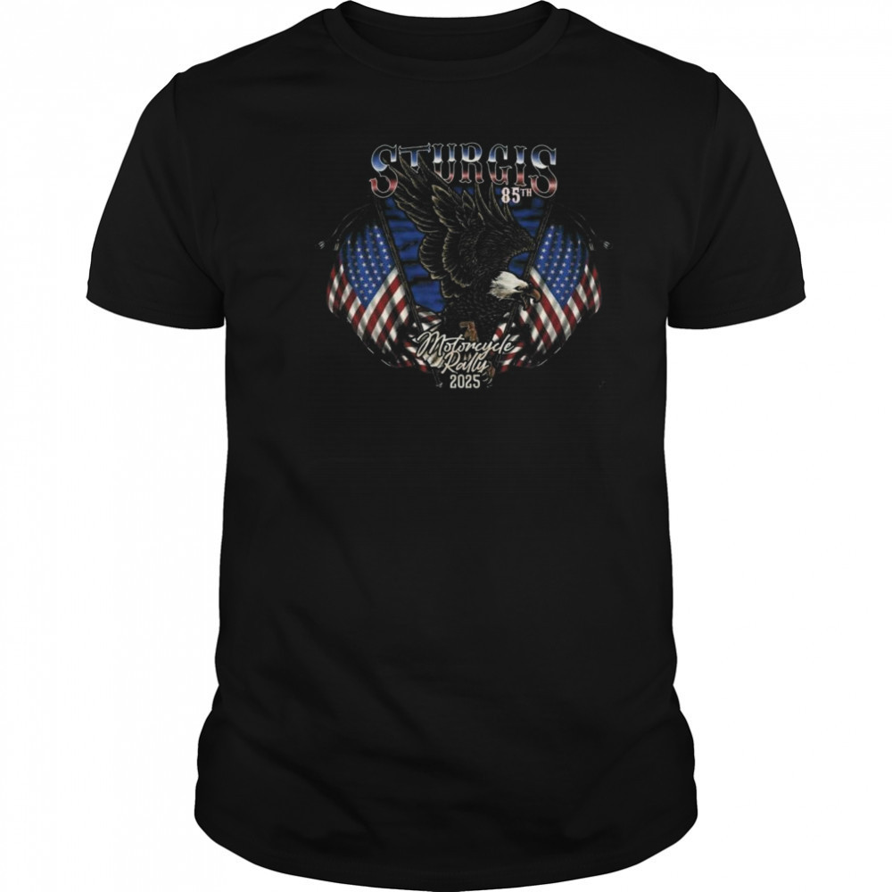 Sturgis Rally 2025 85th Anniversary Eagle Flag Shirt