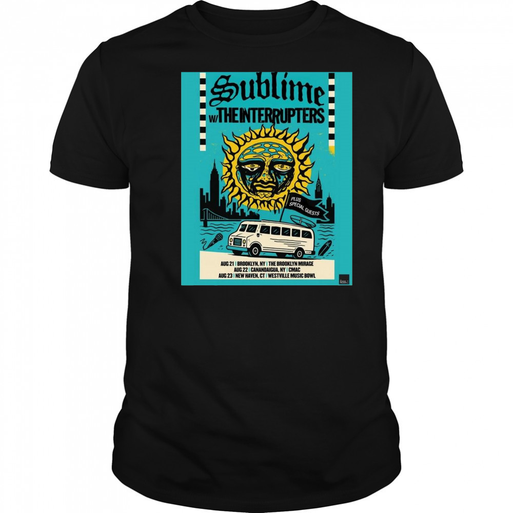 Sublime With The Interrupters Aug 21 Brooklyn NY The Brooklyn Mirage Aug 22 Canandaigua NY CMAC t-shirt