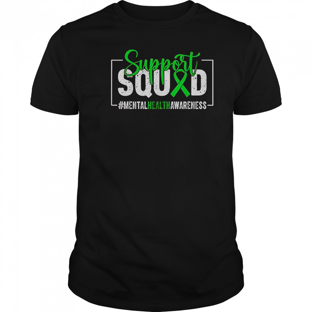 Support Squad Mental Health Awareness Ribbon T-Shirt