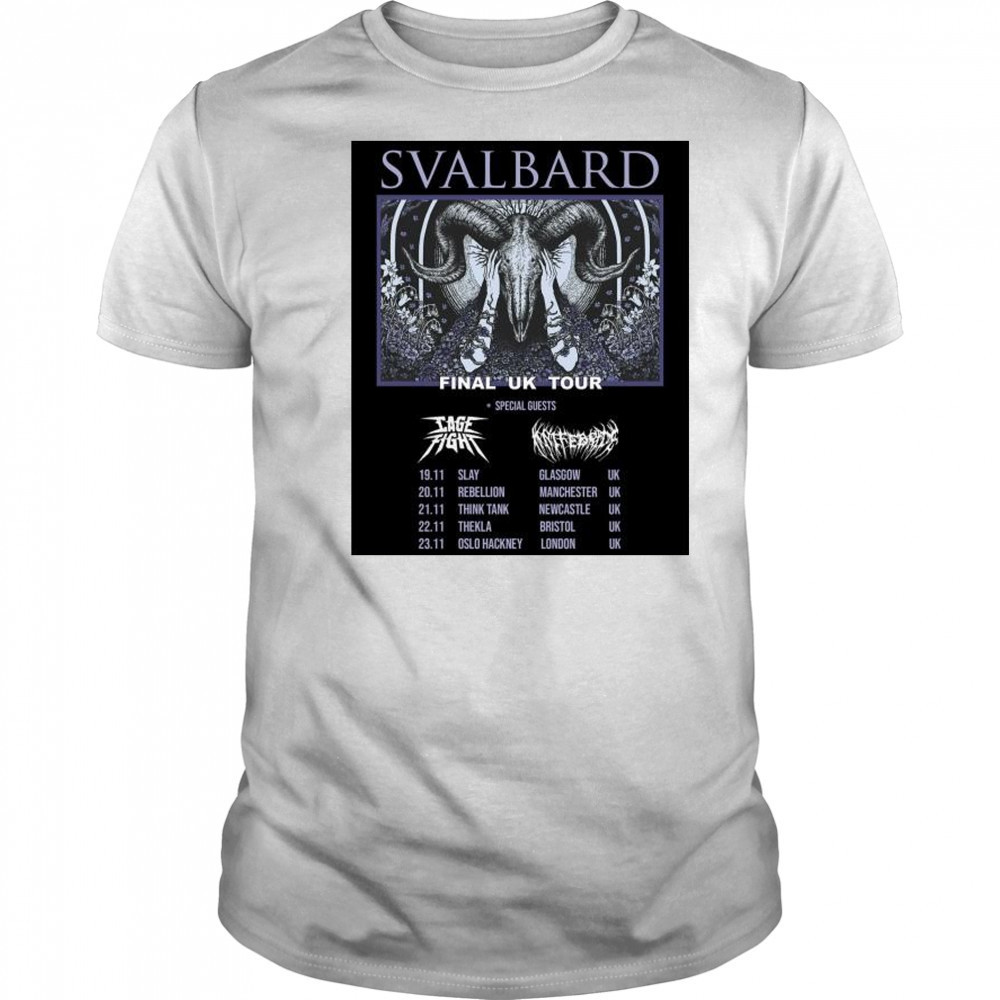 Svalbard Final UK Tour Special Guests Cage Fight and Knife Bride Nov 19-23 2025 t-shirt