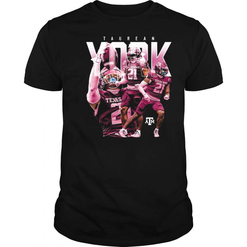 Taurean York Texas A&M Aggies Football Player Collage Graphic 2025 t-shirt