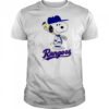Texas Rangers Snoopy Baseball funny cartoon shirt