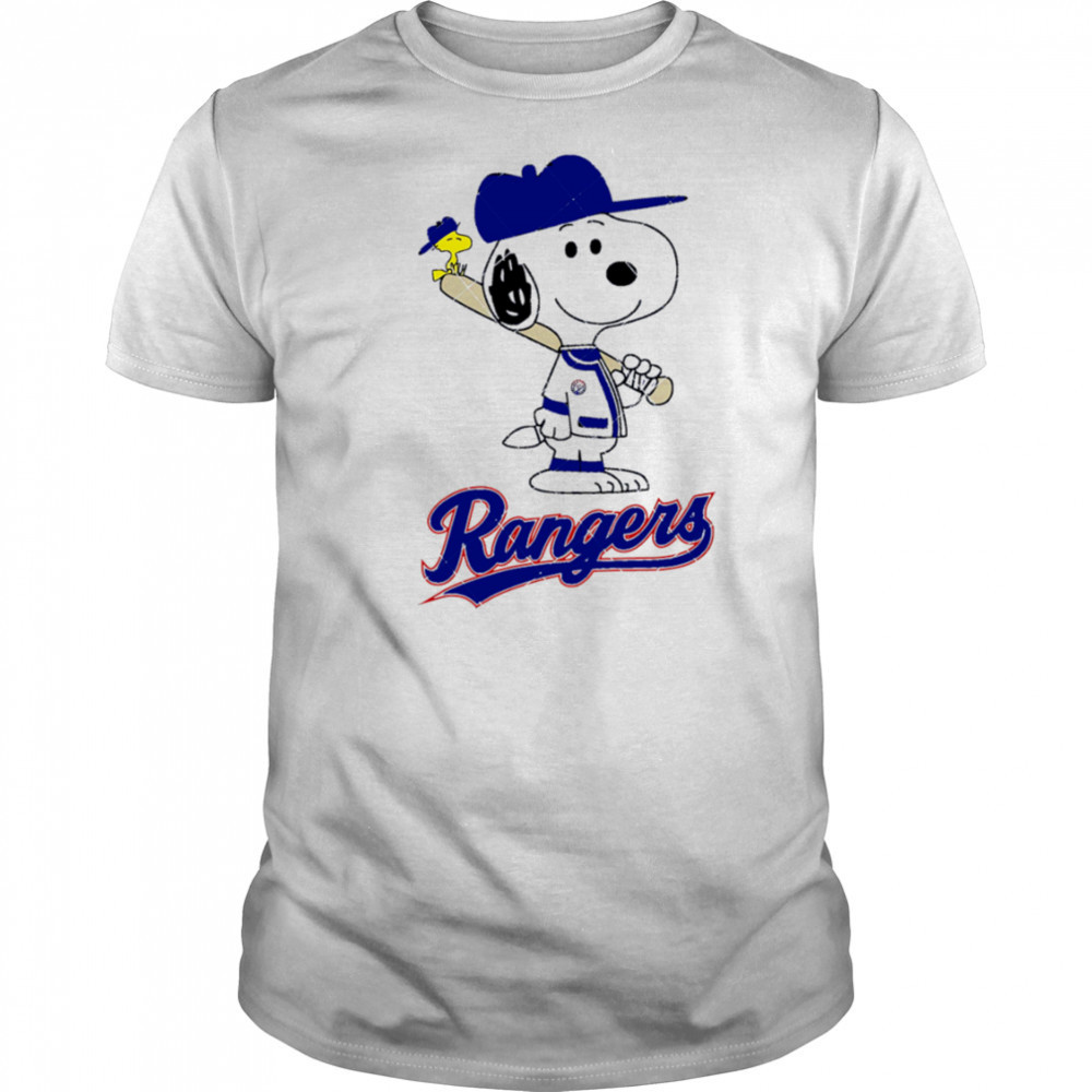 Texas Rangers Snoopy Baseball funny cartoon shirt