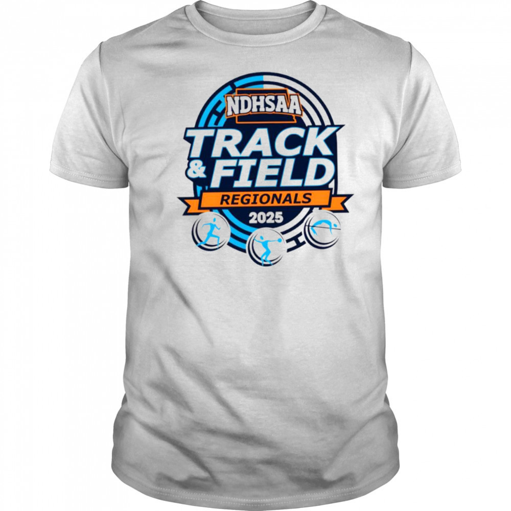 The 2025 NDHSAA Class B Southwest Region Track & Field logo shirt