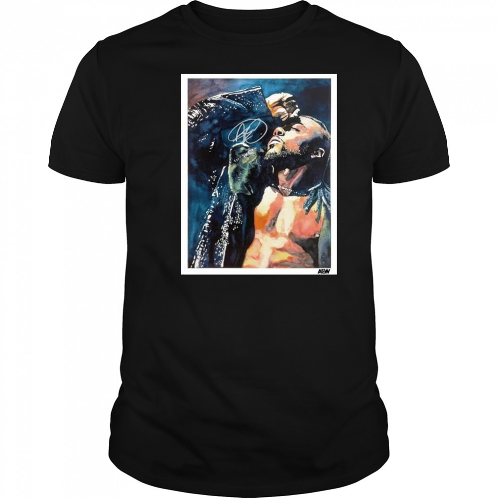 The Art of Rob Schamberger – Swerve Strickland AEW Signature t-shirt