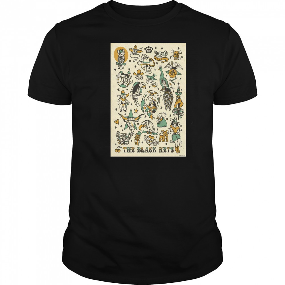 The Black Keys Ford Amphitheater Colorado Springs CO May 25 2025 Tour t-shirt