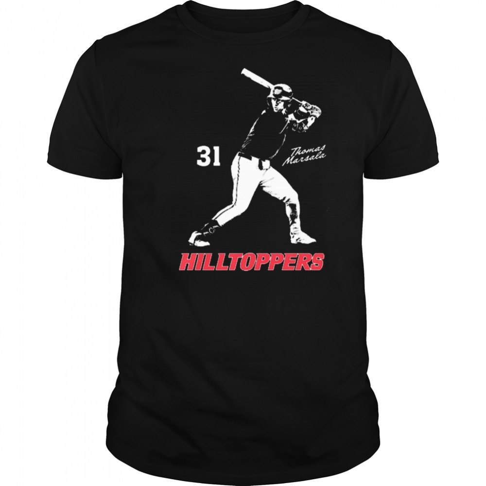 Thomas Marsala Illustrated 31 Western Kentucky Hilltoppers baseball NCAA Division I 2025 t-shirt Thomas Marsala Illustrated 31 Western Kentucky Hilltoppers baseball NCAA Division I 2025 t-shirt