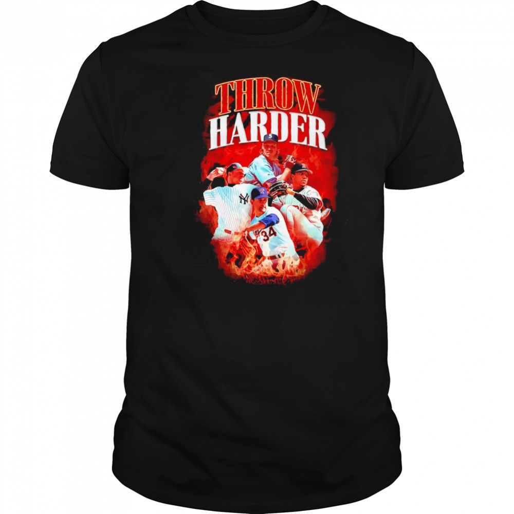 Throw Harder MLB baseball retro shirt
