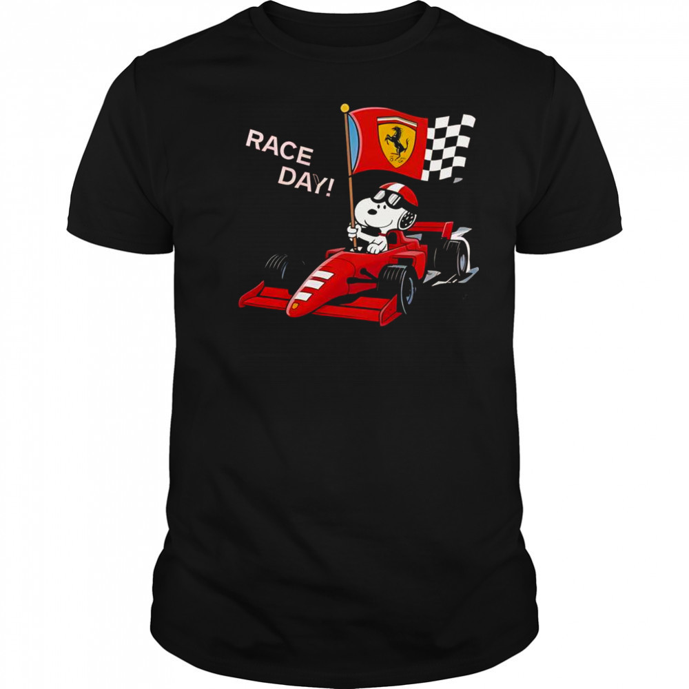 Top Ferrari Snoopy F1 Race Day T-Shirt