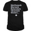 Toronto Maple Leafs Hockey Matthews and Marner and Nylander and Tavares & Stolarz t-shirt