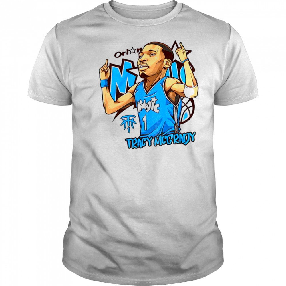 Tracy McGrady 1 Orlando Magic Basketball NBA cartoon shirt