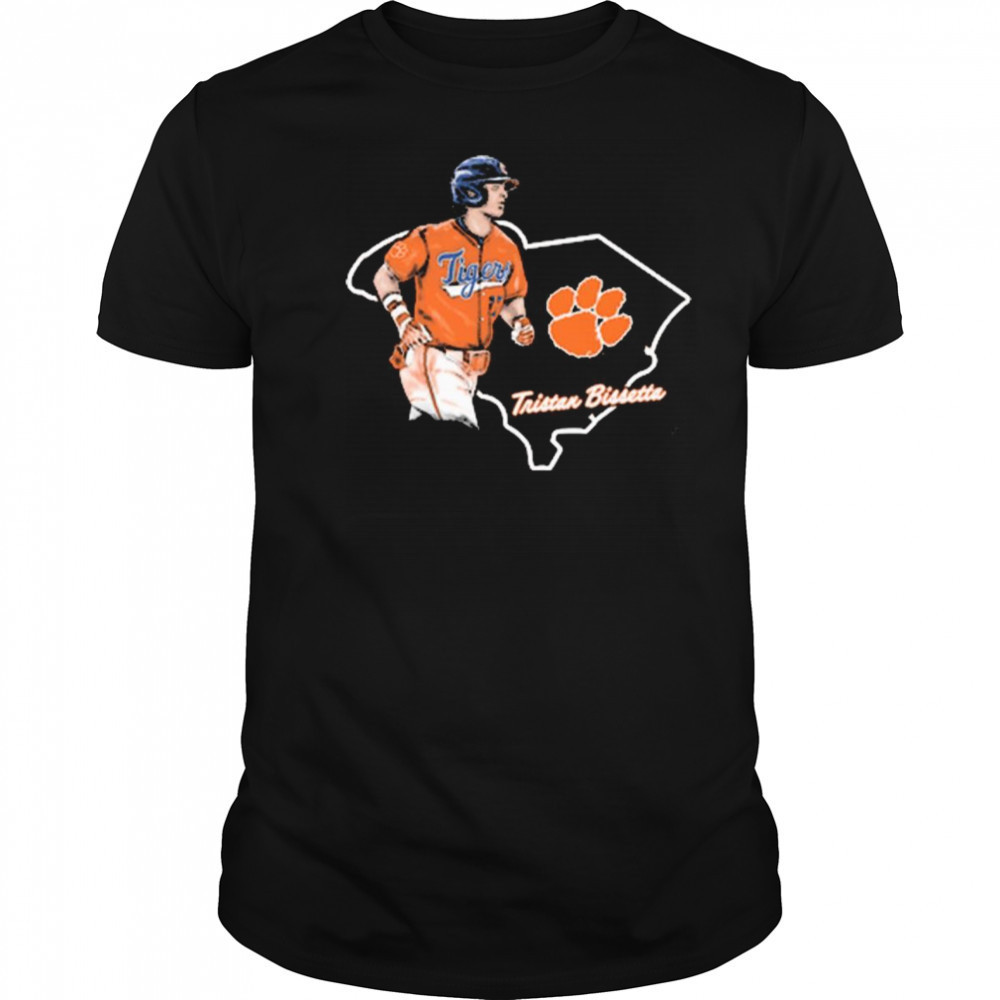 Tristan Bissetta Clemson Tigers Baseball State NCAA Division I 2025 t-shirt