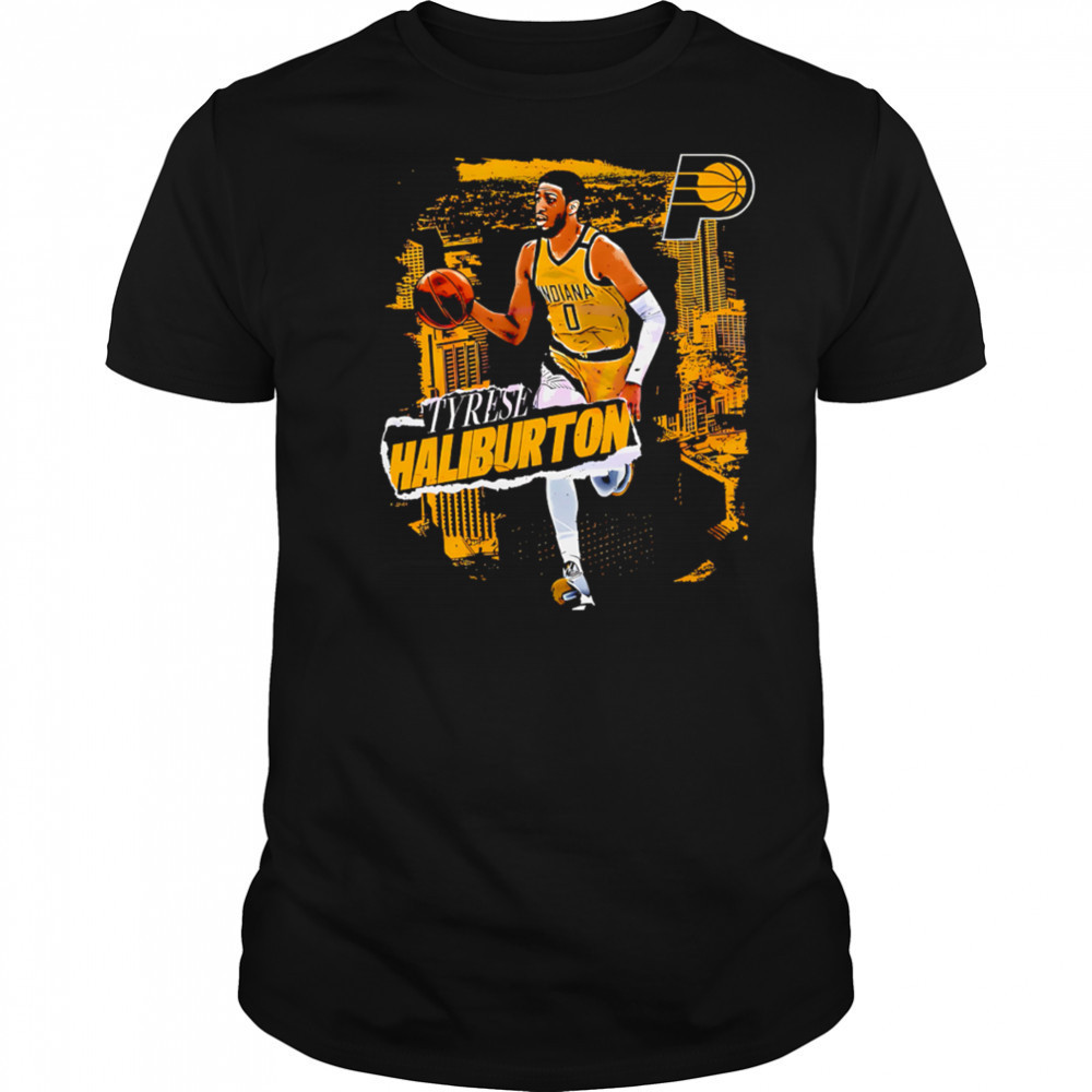 Tyrese Haliburton Indiana Pacers Basketball City Skyline shirt