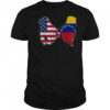 USA And Venezuela Flags Hands Together T-Shirt