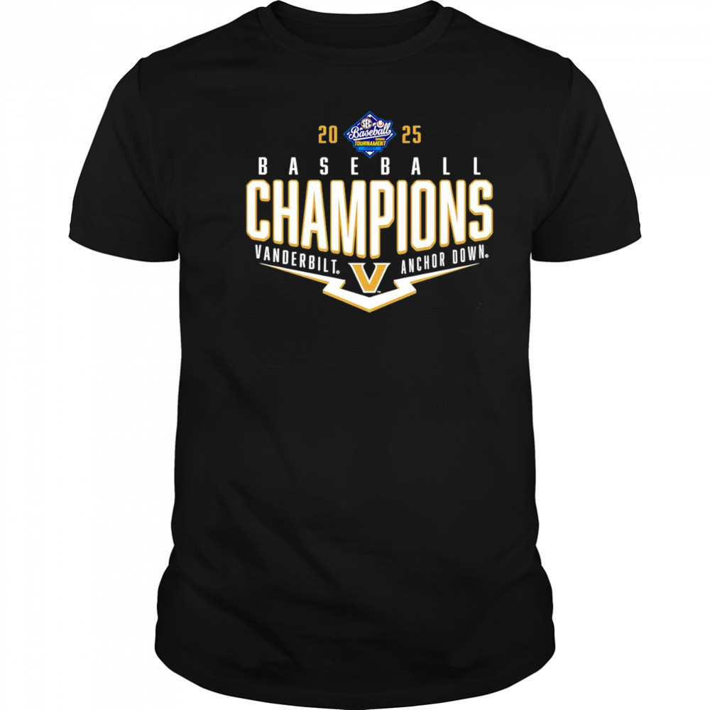 Vanderbilt Commodores 2025 SEC Baseball Conference Tournament Champions Playoff Pitch shirt