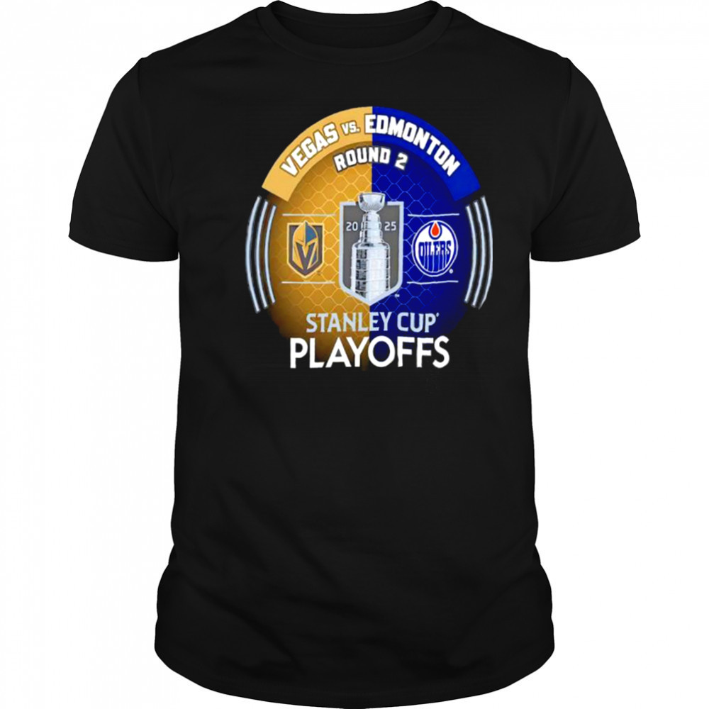 Vegas Golden Knights vs. Edmonton Oilers Inglasco 2025 Stanley Cup Playoffs Second Round Dueling Match Up Hockey shirt