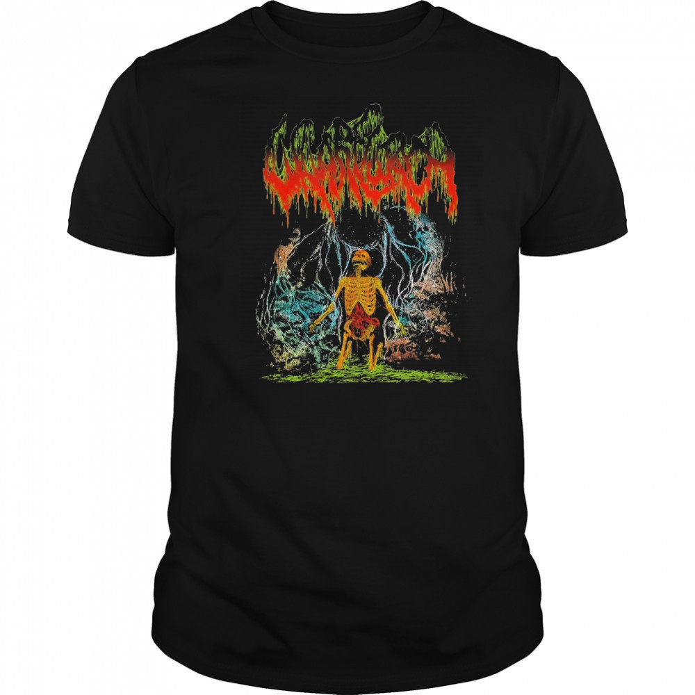 Wharflurch Psychedelic Fright Skeleton T-shirt