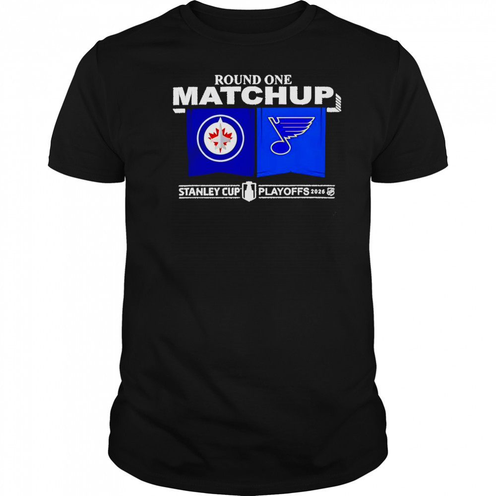 Winnipeg Jets Vs St Louis Blues NHL 2025 Playoff Round 1 Match Up T-Shirt
