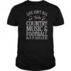 Womens Country Music And Football Funny Country Music T-Shirt