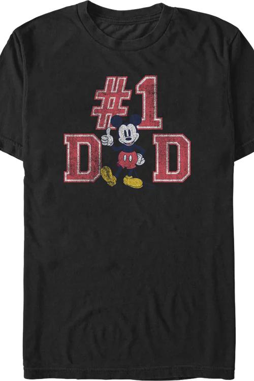#1 Dad Mickey Mouse Disney T-Shirt