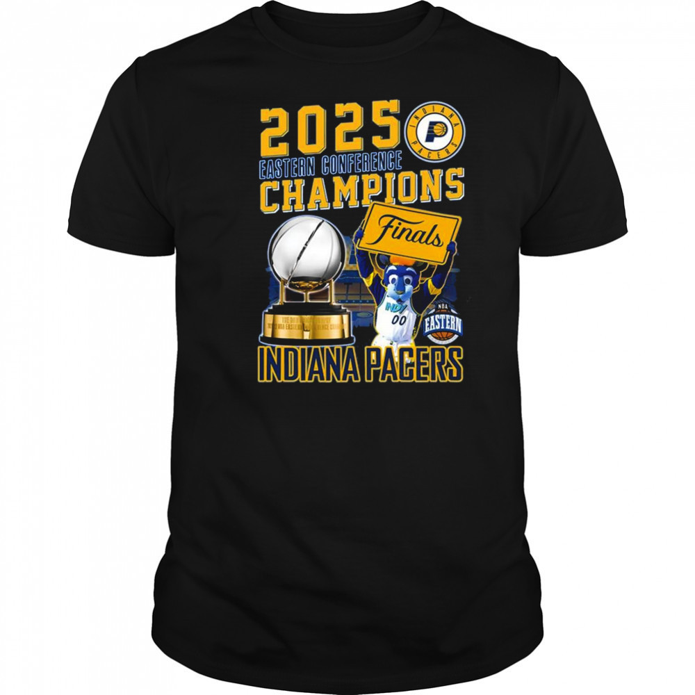 2025 Eastern Conference Champions Finals Indiana Pacers Cup And Mascot Shirt