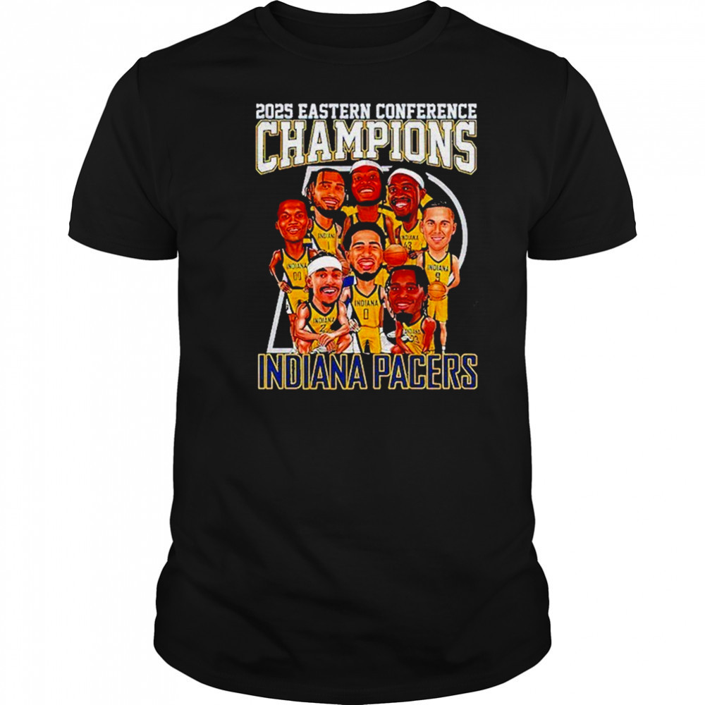 2025 Eastern Conference Champions Indiana Pacers cartoon shirt